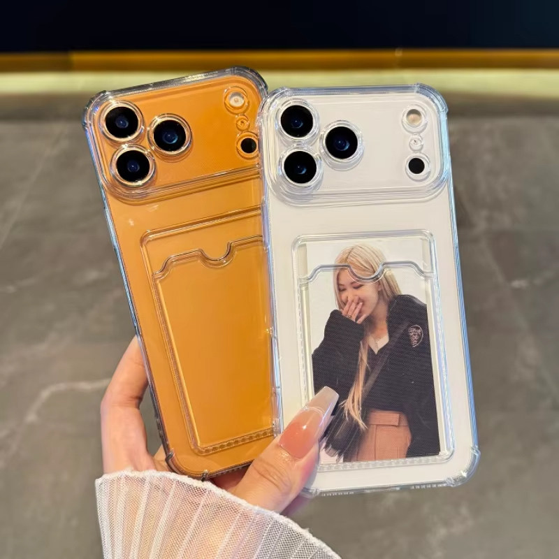 Camera Lens Protector - Transparante kaartjeshouder hoesje voor iPhone 14