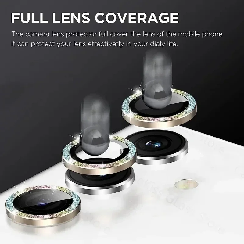 Glanzende diamant metalen ring - Tempered Glass Screen 9H recensie en prijs