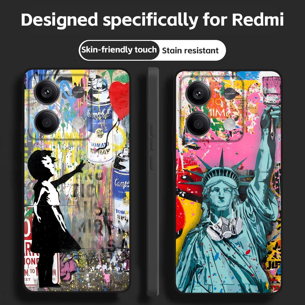 Banksy Graffiti Art Telefoon C - Xiaomi Redmi Note 13 recensie en prijs