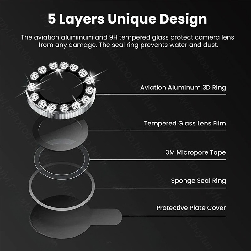 3D Rhinestone Sparkling 9H Len - Tempered Glass Screen 9H recensie en prijs
